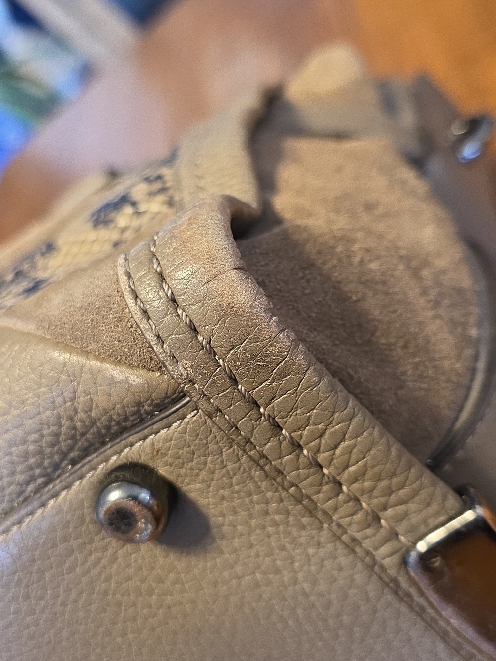 Coach Swagger Beige and Brown Patchwork Satchel - Picture 8 of 16